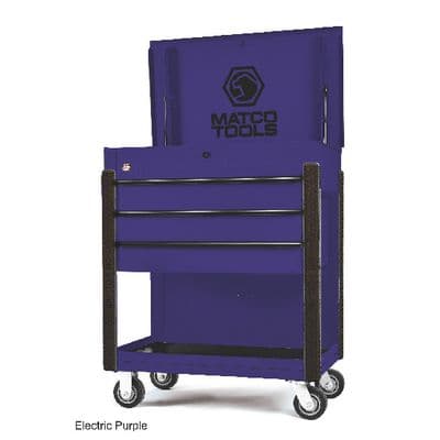 35” x 22” JSC453 ROLLING TOOL CART (ELECTRIC PURPLE/BLACK)