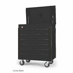 35” x 22” JSC483 ROLLING TOOL CART (OUTLAW BLACK/BLACK)