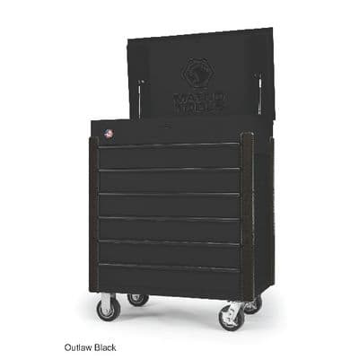 35” x 22” JSC483 ROLLING TOOL CART (OUTLAW BLACK/BLACK)
