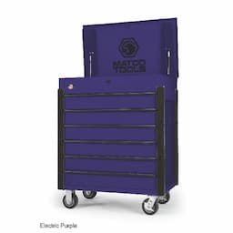 35” x 22” JSC483 ROLLING TOOL CART (ELECTRIC PURPLE/BLACK)