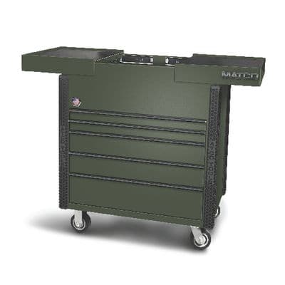 36” x 22” JSC653 SLIDING TOP TOOL CART (MILITARY GREEN/BLACK)