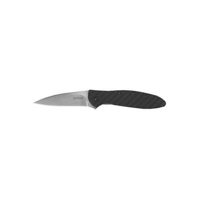 KERSHAW LEEK CARBON FIBER STONEWASH FOLDING KNIFE