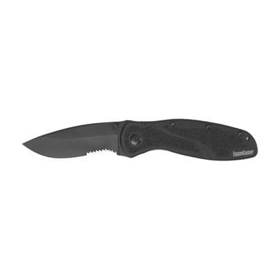 KERSHAW BLUR BLACK SERRATED FOLDING KNIFE