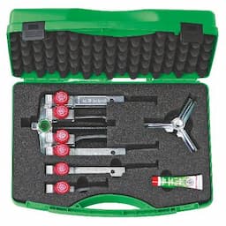 SMALL UNIVERSAL 2 AND 3 JAW PULLER SET WITH NARROW QUICK ADJUSTING JAWS