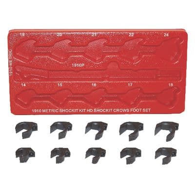 10 PIECE METRIC SHOCKIT CROWS FOOT