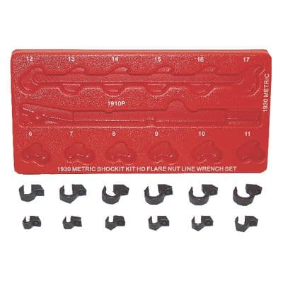 12 PIECE METRIC SHOCKIT LINE WRENCH SET
