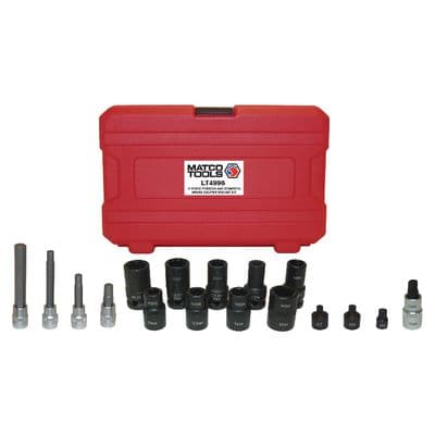1/4", 3/8" & 1/2" DRIVE 17 PIECE FOREIGN AND DOMESTIC BRAKE CALIPER SOCKET KIT
