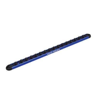 1/4" DRIVE 16 PEG MAGNETIC SOCKET RAIL - BLUE