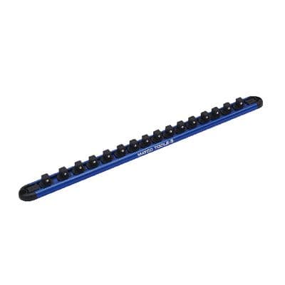 3/8" DRIVE 16 PEG MAGNETIC SOCKET RAIL - BLUE