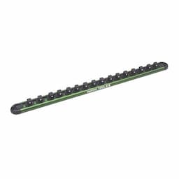 3/8" DRIVE 16 PEG MAGNETIC SOCKET RAIL - GREEN