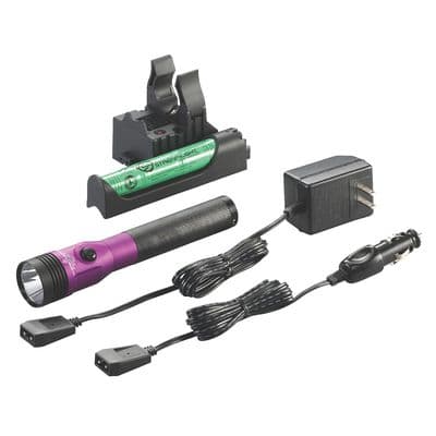 STREAMLIGHT STRINGER 800 LUMENS LED RECHARGEABLE FLASHLIGHT WITH PIGGYBACK CHARGER-PURPLE