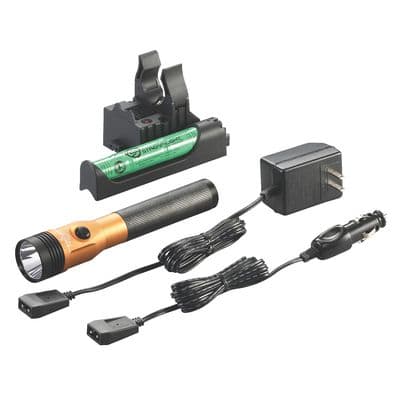 STREAMLIGHT STINGER 800 LUMENS LED RECHARGEABLE FLASHLIGHT WITH PIGGYBACK CHARGER-ORANGE