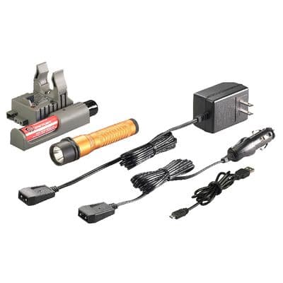 STREAMLIGHT STRION 375 LUMENS LED RECHARGEABLE FLASHLIGHT WITH PIGGYBACK CHARGER-ORANGE