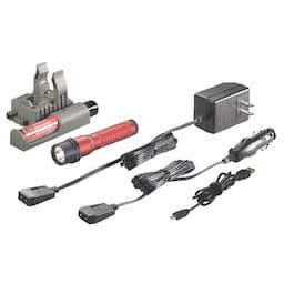 STREAMLIGHT STRION 615 LUMENS LED RECHARGEABLE FLASHLIGHT WITH PIGGYBACK CHARGER-RED