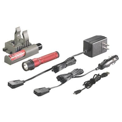 STREAMLIGHT STRION 615 LUMENS LED RECHARGEABLE FLASHLIGHT WITH PIGGYBACK CHARGER-RED