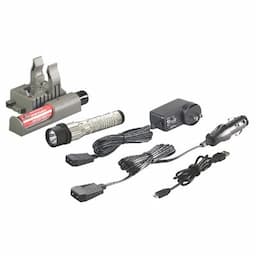 STREAMLIGHT STRION 375 LUMENS LED RECHARGEABLE FLASHLIGHT WITH PIGGYBACK-CHROME