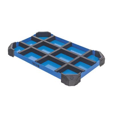 ADJUSTABLE PARTS TRAY WITH MAGNETIC INSERT - BLUE