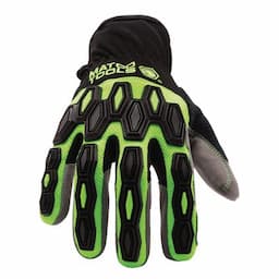 IMPACT SPEEDCUFF HI-VIZ GREEN GLOVES- LARGE