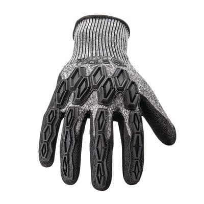 IMPACT SEAMLESS BLACK GLOVES - 2X LARGE
