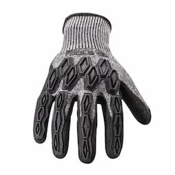 IMPACT SEAMLESS BLACK GLOVES - LARGE