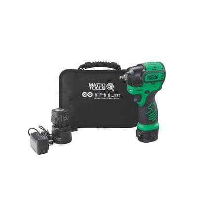 12V CORDLESS INFINIUM™ 1/4” STUBBY IMPACT WRENCH KIT - GREEN
