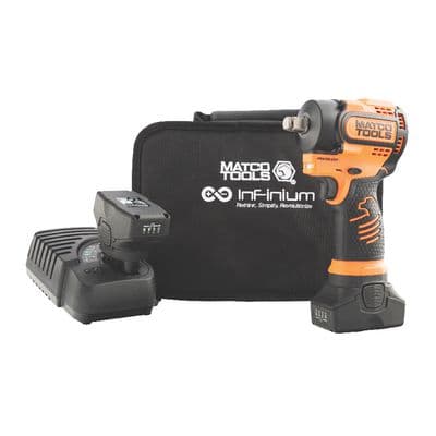 16V CORDLESS INFINIUM™ 1/2" DRIVE STUBBY IMPACT WRENCH KIT - ORANGE