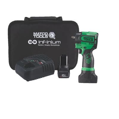 16V CORDLESS INFINIUM™ 1/4" DRIVE STUBBY IMPACT WRENCH KIT - GREEN