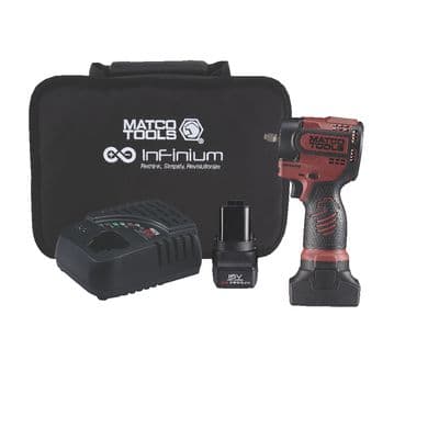16V CORDLESS INFINIUM™ 1/4" DRIVE STUBBY IMPACT WRENCH KIT - BURGUNDY