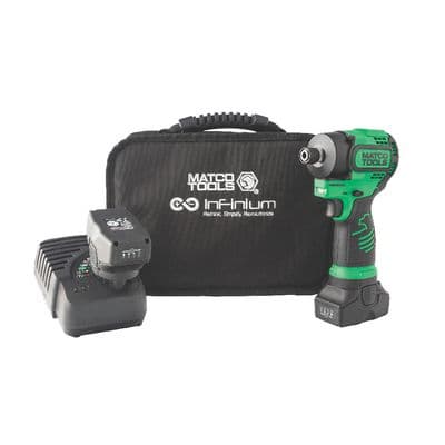 16V CORDLESS INFINIUM™ 1/4" DRIVE STUBBY IMPACT DRIVER KIT - GREEN 