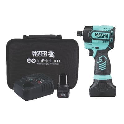 16V CORDLESS INFINIUM™ 1/4" DRIVE STUBBY IMPACT DRIVER KIT - TEAL 