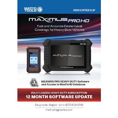 MAXIMUS PRO HEAVY-DUTY UPDATE SOFTWARE