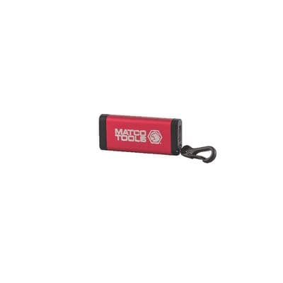 ALUMINUM BATTERY POWERED KEYCHAIN FLOOD LIGHT - RED