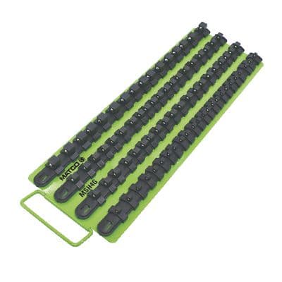 MAGNETIC SOCKET RAIL TRAY FOR 80 SOCKETS - GREEN