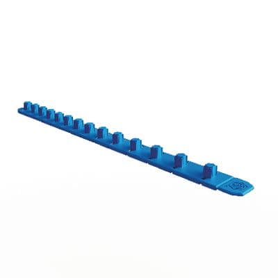 1/4" 14 POST MAGNETIC SOCKET RAIL - BLUE