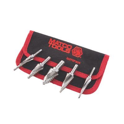 5 PIECE SPIRAL FLUTE STEP DRILL SET