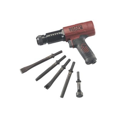 SHORT BARREL PNEUMATIC AIR HAMMER KIT - BURGUNDY