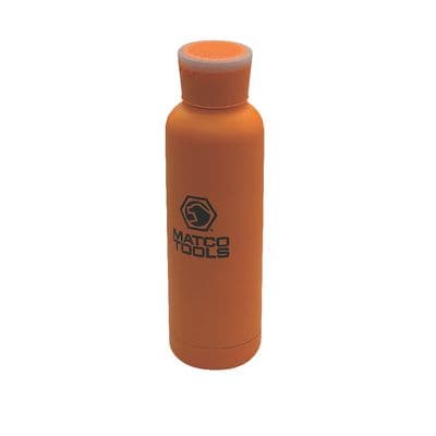 STAINLESS STEEL BOTTLE WITH BLUETOOTH SPEAKER - ORANGE