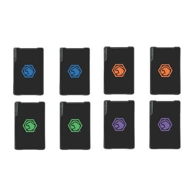GROOVE LIFE X MATCO MONEY CLIP WALLET 8-PACK ASSORTMENT, MIDNIGHT BLACK (2 BLUE, 2 GREEN, 2 ORANGE, 2 PURPLE)
