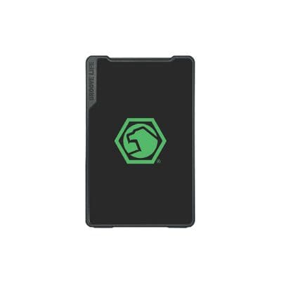GROOVE LIFE X MATCO MONEY CLIP WALLET, MIDNIGHT BLACK, GREEN LOGO