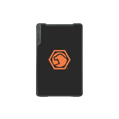 GROOVE LIFE X MATCO MONEY CLIP WALLET, MIDNIGHT BLACK, ORANGE LOGO 