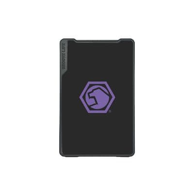 GROOVE LIFE X MATCO MONEY CLIP WALLET, MIDNIGHT BLACK, PURPLE LOGO 