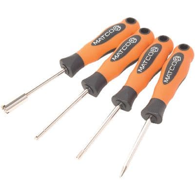4 PIECE MINI TIRE VALVE TOOL SET