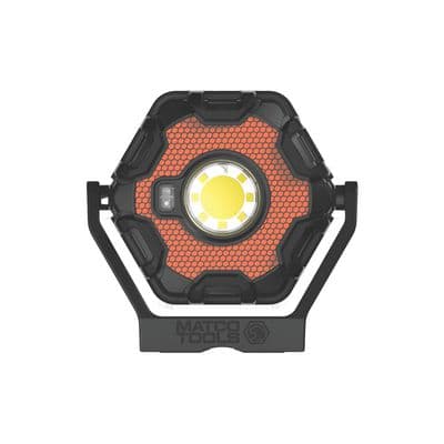 1,000 LUMEN MINI HANDHELD RECHARGEABLE FLOODLIGHT WITH HUMAN BODY SENSOR - ORANGE