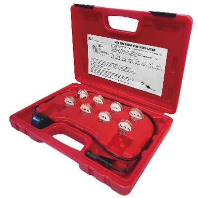 8 PIECE NOID LIGHT KIT WITH FIBER OPTIC NOID LIGHT EXTENSION
