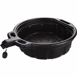 4-1/4 GALLON OVAL DRAIN PAN WITH CAP - BLACK