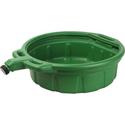 4-1/4 GALLON OVAL DRAIN PAN WITH CAP - GREEN