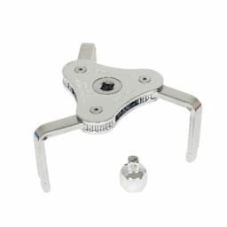 3 JAW ADJUSTABLE OIL FILTER WRENCH WITH REMOVABLE ADAPTER