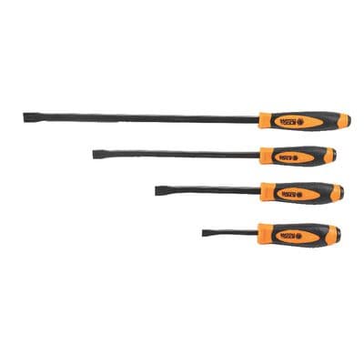 4 PIECE CURVED TIP PRY BAR SET - ORANGE