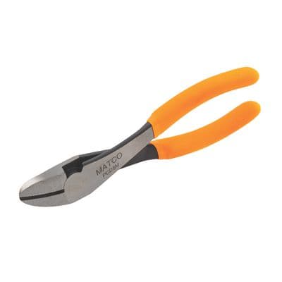 8" CURVED DIAGONAL CUTTING PLIERS - ORANGE
