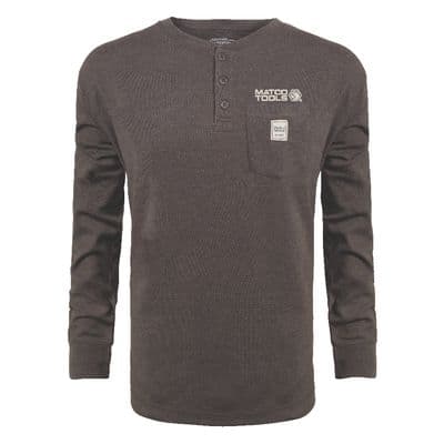 EDDIE BAUER WAFFLE HENLEY - M
